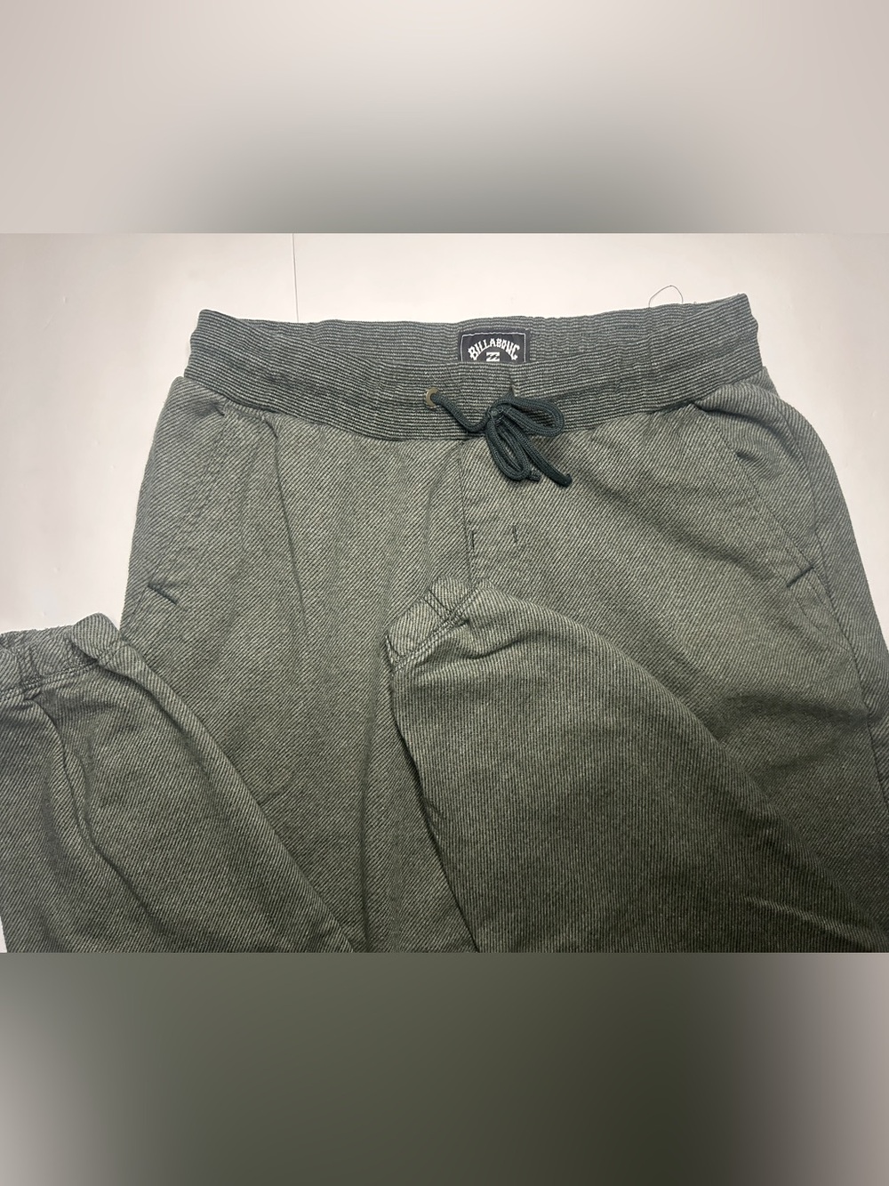 Billabong Olive Knit Drawstring Jogger Pull On Lounge Pants Size Large - Picture 2 of 13